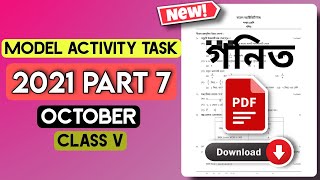 Class 5 Math Model Activity Task Part 7 2021 Model Activity Task Class 5 Math 2021 [upl. by Nahoj]