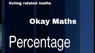 Percentage  Competitive exam Voting related maths railway NTPC ALP junior engineer technician [upl. by Elmaleh]