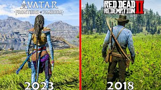 Avatar Frontiers of Pandora VS Red Dead Redemption 2 Physics Details Graphics Comparison 4k60fps [upl. by Oinesra598]