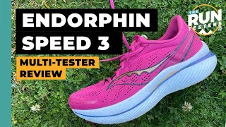 Saucony Endorphin Speed 3 MultiTester Review Still the best allrounder running shoe [upl. by Akinyt748]