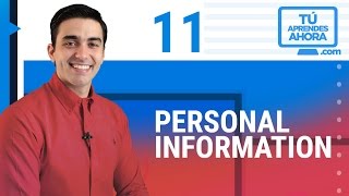 CLASE DE INGLÉS 11 Personal information telephone number ID passport email [upl. by Donnell]