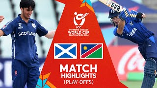 Scotland v Namibia  Match Highlights  U19 CWC 2024 [upl. by Aninay]