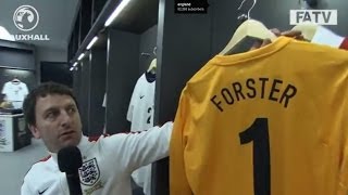 Fenners in the England dressing room ahead vs Chile [upl. by Boehmer]