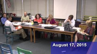 Granby MA School Committee Meeting 081715 [upl. by Wershba]