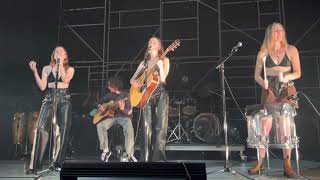 Haim performing Leaning on You 42422 [upl. by Ahsieket]