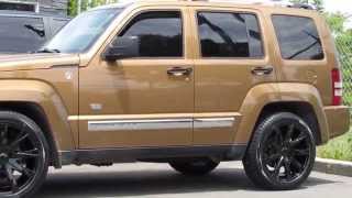 HILLYARD CUSTOM RIMampTIRE 2011 JEEP LIBERTY WITH 20 INCH RIMS GLOSS BLACK RIMS [upl. by Evod]