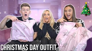 BOYFRIEND VS SISTER CHRISTMAS DAY OUTFIT CHALLENGE [upl. by Htiaf]