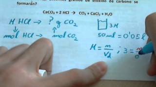 Ejercicio de molaridad disoluciones y estequiometria [upl. by Cattan]