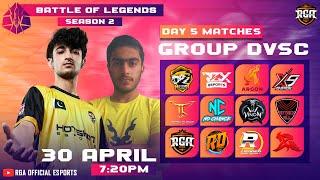 🔴RGA PRESENTS  BATTLE OF LEGENDS  SEASON 2  GROUP D V C  LIVE WITH DOWDY [upl. by Gregory]