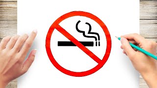 How To Draw No Smoking Sign [upl. by Aniras785]