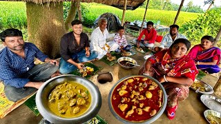 নবমীতে ইলিশমাছ আর চিকেন সবাই মিলে আনন্দ করে খাওয়া।। On Navami everyone eat Ilish fish and chicken [upl. by Tews]