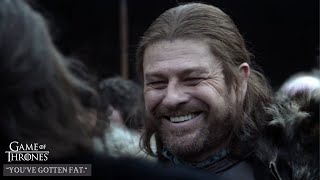 King Robert arrives in Winterfell  Game of Thrones S01E01 [upl. by Shirah]