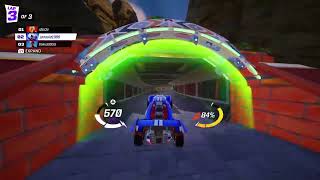 Rocket racing 06  Fortnite Rocket Racing Gold  We knallen door met een blauwe racewagen [upl. by Friend227]