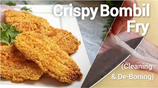 Crispy Bombil Fry  Bombay Duck Recipe  Cleaning amp DeBoning [upl. by Anauj]