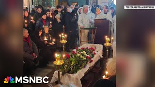 First images of Navalnys casket inside the church [upl. by Rolf]