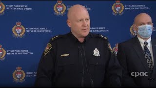 Ottawa police provide update as police operations continue in downtown core – February 19 2022 [upl. by Nosyerg127]