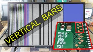 Vertical Lines or Bars Problem  No Picture Philips 32quot LED TV  LC320DXYSJA3 LCD Panel Repair [upl. by Cram72]