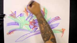 Graffiti Jam Speed Graffiti  Wiser Oner freestyle quotWisequot w Prisma markers [upl. by Asillim]