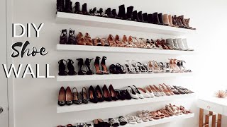 DIY SHOE STORAGE IDEA  IKEA Hack  IKEA Lack [upl. by Ecirehs32]