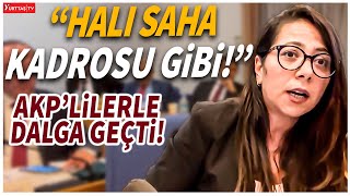 Sera Kadıgil AKPlilerle dalga geçti quotHalı saha kadrosu gibiquot [upl. by Arehs545]