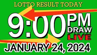 LIVE 9PM LOTTO RESULT TODAY JAN 24 2024 2dLotto 3DLotto lottoresultjan242024 [upl. by Norrie90]