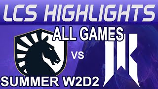 TL vs SR ALL GAMES Highlights LCS Summer 2024 Highlights Team Liquid vs Shopify Rebellion by Onivia [upl. by Vikky]