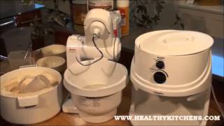 Bosch Compact Mixer Demonstration 100 Whole Grain Bread Recipe [upl. by Yhtomit888]