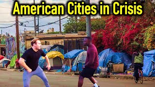 American Cities in Crisis due to Poverty and Homelessness [upl. by Derfiniw795]