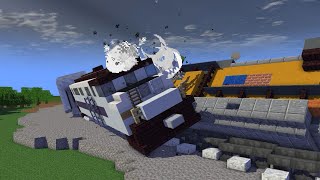 Chatsworth Train Collision in Minecraft Animation [upl. by Rebliw]