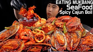 Seafood spicy cajun boil Eating Mukbang [upl. by Bish]