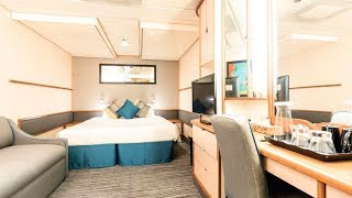 THOMPSON TUI Discovery Cruise Ship 2018 CABIN TOUR Cruise Ship Room [upl. by Asylem]