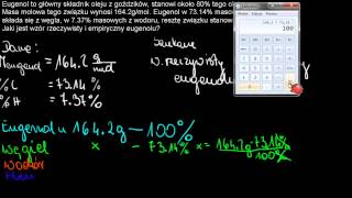 Wyznaczanie wzoru empirycznego i rzeczywistego związku w oparciu o skład procentowy [upl. by Camala]