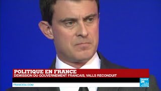 France  Manuel Valls présente la démission de son gouvernement [upl. by Nahsor]