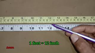 inch tape measurements1 inch main kitna cm hota hai ek inch main kitna mm hota hai [upl. by Nnylyaj]