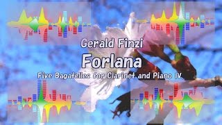 フィンジ：Forlana クラリネットとピアノのための5つのバガテルよりⅣ [upl. by Lleumas]