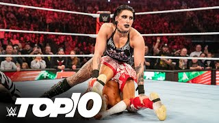 Rhea Ripley’s most savage moments WWE Top 10 Sept 29 2024 [upl. by Annaid]