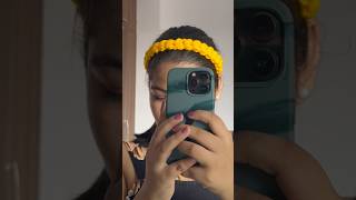 easy crochet hairband  visit my channel for tutorial reels shorts hairband diy craft gift [upl. by Danae]