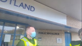 COPS OWNEDLIVE GLENROTHES POLICE HQ ALLAN BRYANT 2 WALKS OF SHAME LIARS [upl. by Avahc40]