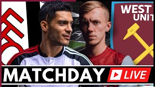 FULHAM 50 WEST HAM  MATCHDAY LIVE  PREMIER LEAGUE [upl. by Dzoba]