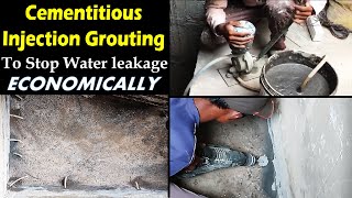 Cementitious Injection Waterproofing Technique  Stop water leakage in RCC Water Tank by Grouting [upl. by Leban]