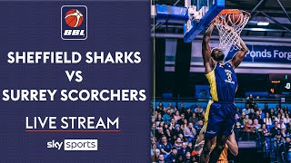 LIVE BBL  Sheffield Sharks vs Surrey Scorchers  British Basketball League [upl. by Irrab]