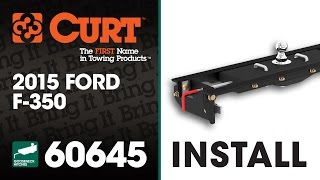 Gooseneck Hitch Install CURT 60612 with 60645 on 2015 Ford F350 [upl. by Frentz605]