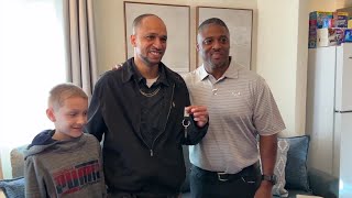 Warrick Dunn delivers dream home surprise to single father [upl. by Elletnahc]