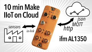 Make Industrial IoT Sensor on Cloud in 10 min with ifm AL1350  influxdb  MQTT [upl. by Aliuqaj]