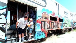 Abandoned Railroad Cars And Tunnels In Desert [upl. by Tima656]