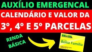 AUXÍLIO EMERGENCIAL DATAS DA 3º 4º E 5º PARCELAS E VALORES PARA O BOLSA FAMÍLIA VEJA ANÁLISE [upl. by Elrae]