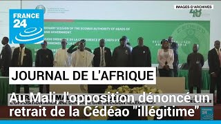 Retrait du Mali de la Cédéao  l’opposition dénonce une décision « illégitime » [upl. by Narf]