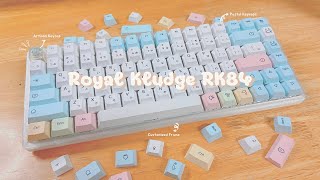 ⌨️ Royal Kludge RK84 Unboxing  New Keycaps amp Frames My First Mechanical Keyboard [upl. by Brackely968]