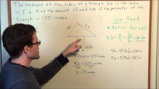 Ratio Problem with triangle perimeter  Geometry [upl. by Aikemot]