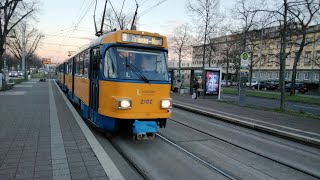 Straßenbahn mitfahrt Leipzig Linie 8 bis Lindenauer Markt [upl. by Pendergast]